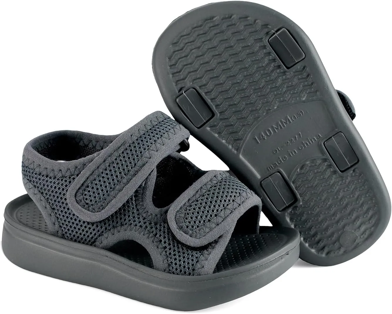 MK MATT KEELY Unisex Kids Summer Slide Sandals Baby Comfort Anti-Slip Open Toe Adjustable Walking Beach Shower Shoes for Boys Girls
