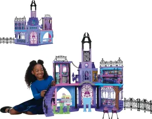 Monster High Doll House, Haunted High School Playset with 7 Play Areas & 35  Storytelling Pieces Including Furniture & Accessories