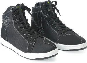 Motorcycle Shoes Men Locomotive Casual Street Sneakers with Wear-Resistant Motorcycle Gear Pad, Side Zipper, Leather Heel Pad, Anti-Slip Soles,Ankle Support Footwear Riding Shoes Anti-Slip Outdoor Shoes