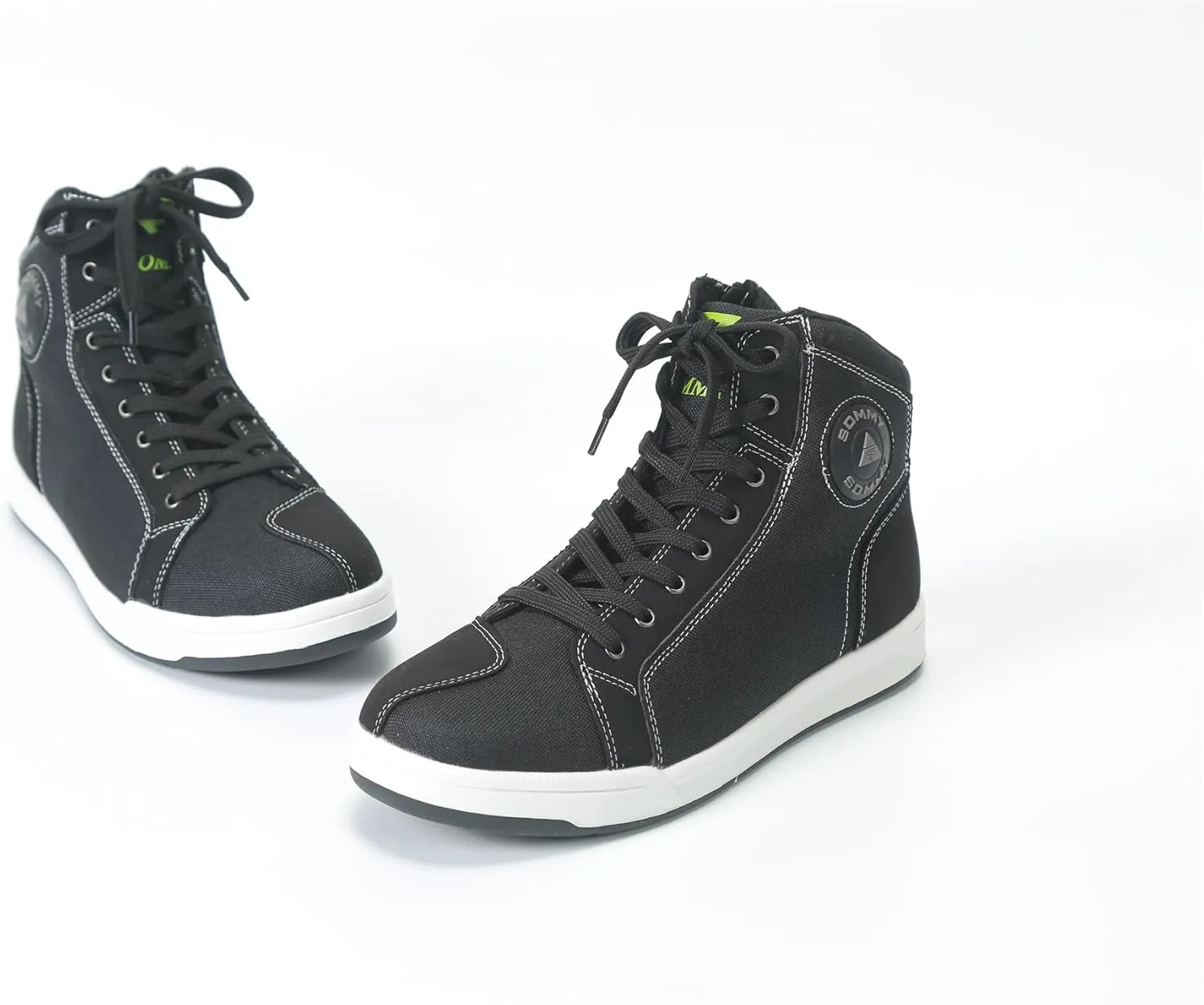 Motorcycle Shoes Men Locomotive Casual Street Sneakers with Wear-Resistant Motorcycle Gear Pad, Side Zipper, Leather Heel Pad, Anti-Slip Soles,Ankle Support Footwear Riding Shoes Anti-Slip Outdoor Shoes
