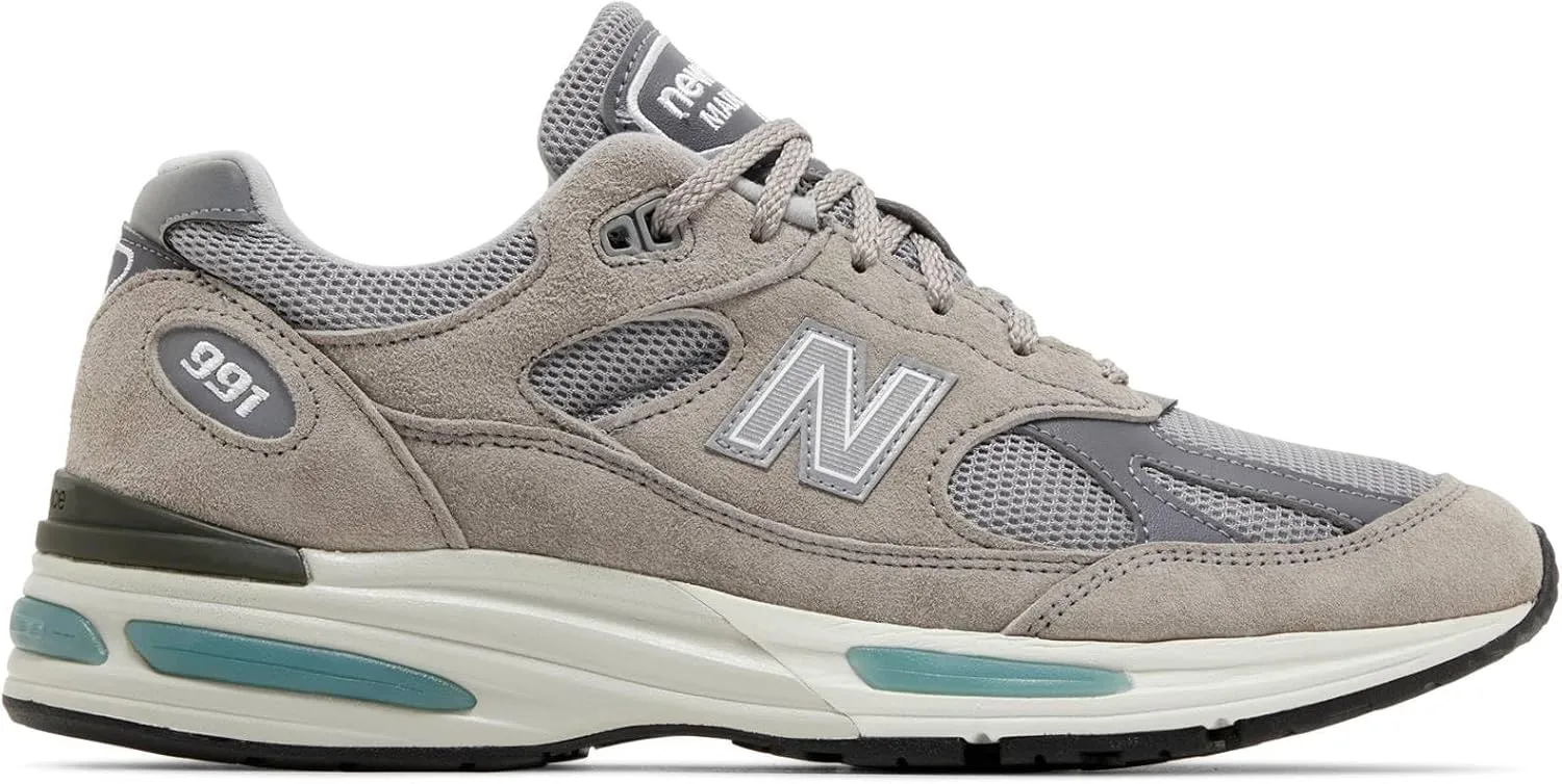New Balance Men's 991v2 Sneaker - Alloy/Smoked Pearl/Silver, Size 10