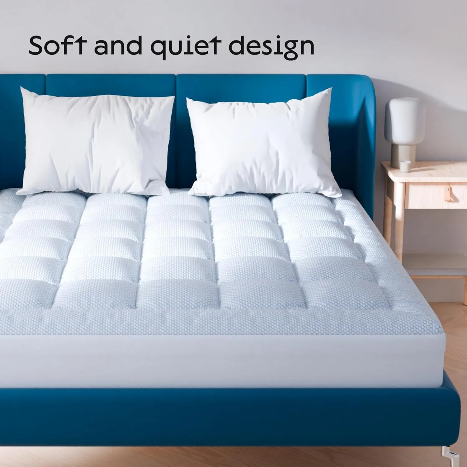 Niagara Cooling Full Mattress Topper - Pillow Top Mattress Cover Quilted Fitted Cooling Topper for Back Pain Deep Pocket Fits 20 Inches (54x75 Inches)