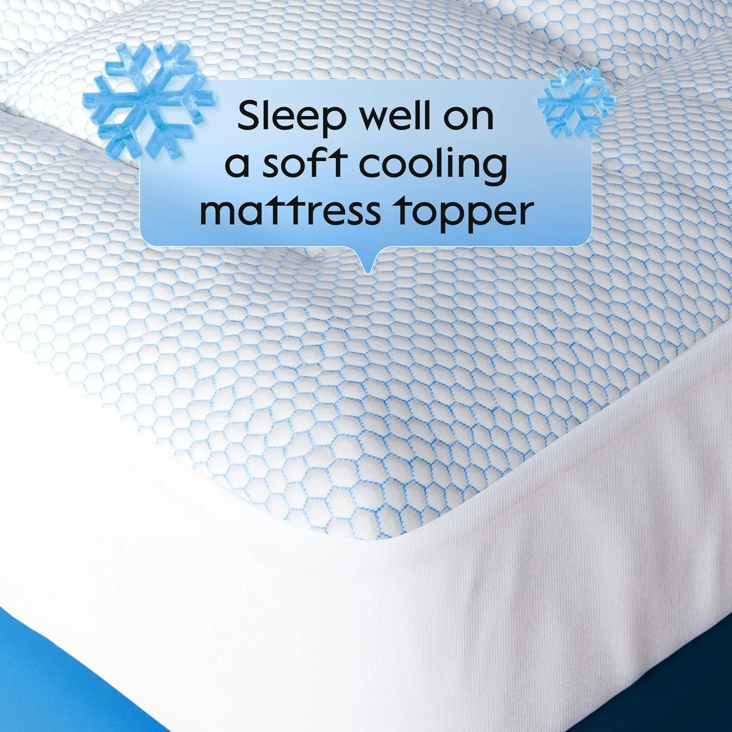 Niagara Cooling Full Mattress Topper - Pillow Top Mattress Cover Quilted Fitted Cooling Topper for Back Pain Deep Pocket Fits 20 Inches (54x75 Inches)