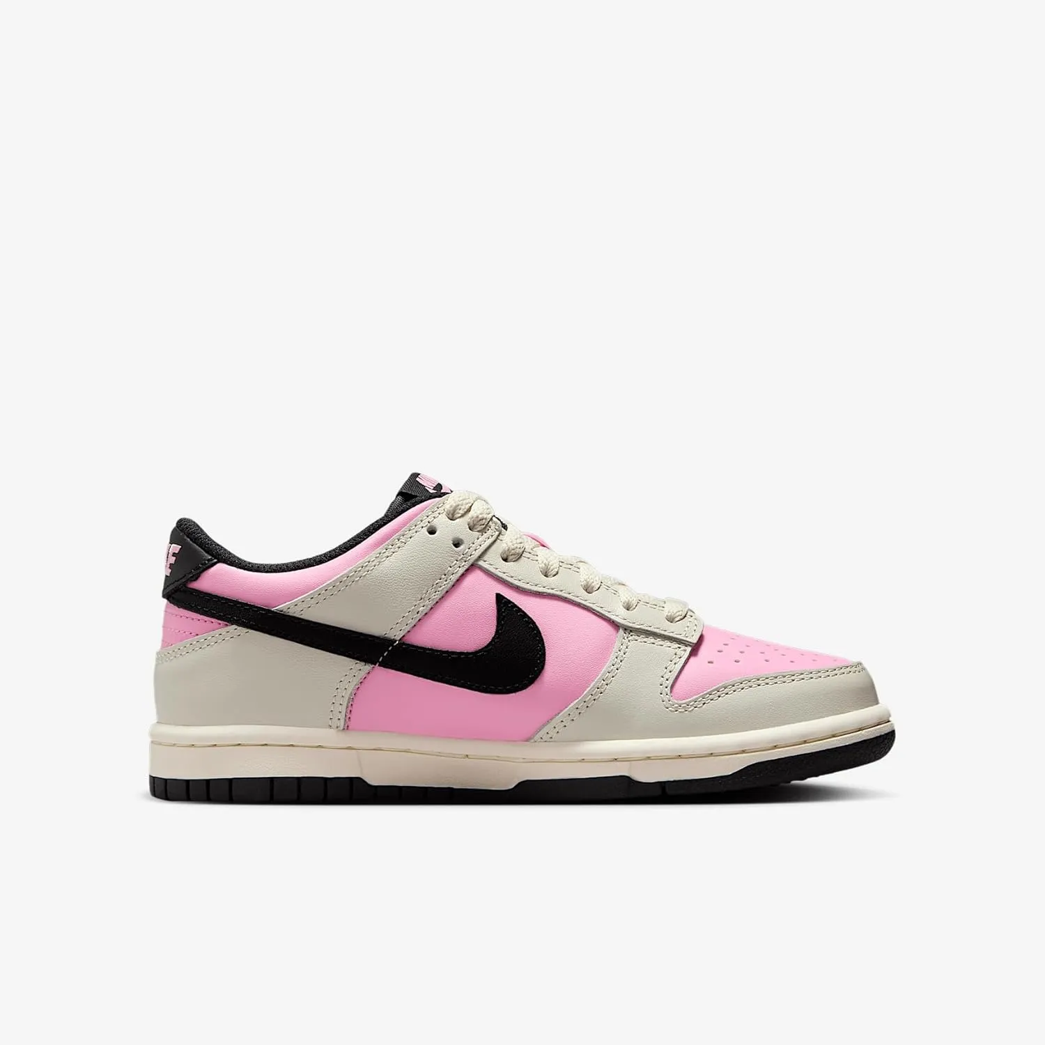 Nike Dunk Low Big Kids' Shoes (FB9109-601, Pink Rise/Light Orewood Brown/Pale Ivory/Black)
