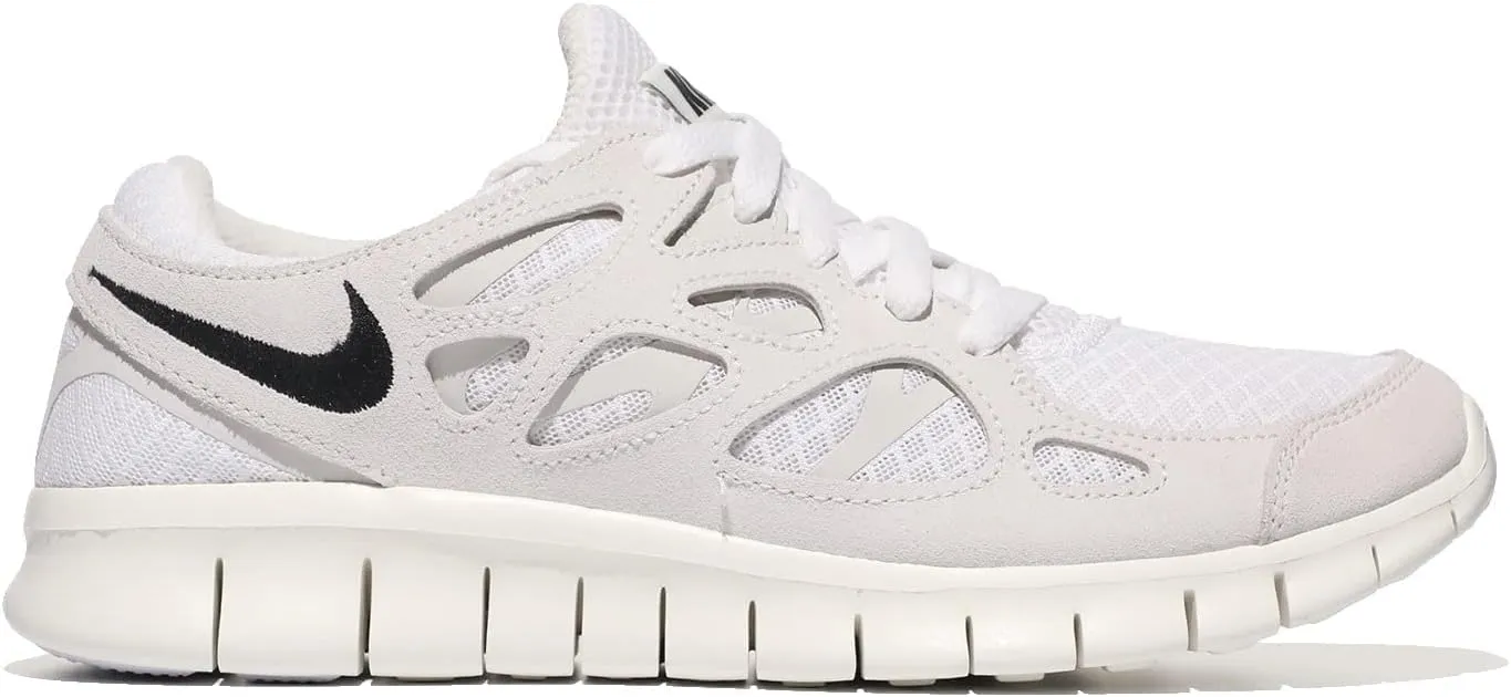 Nike Free Run 2 White/Black/Light Bone/Phantom 6 B (M)