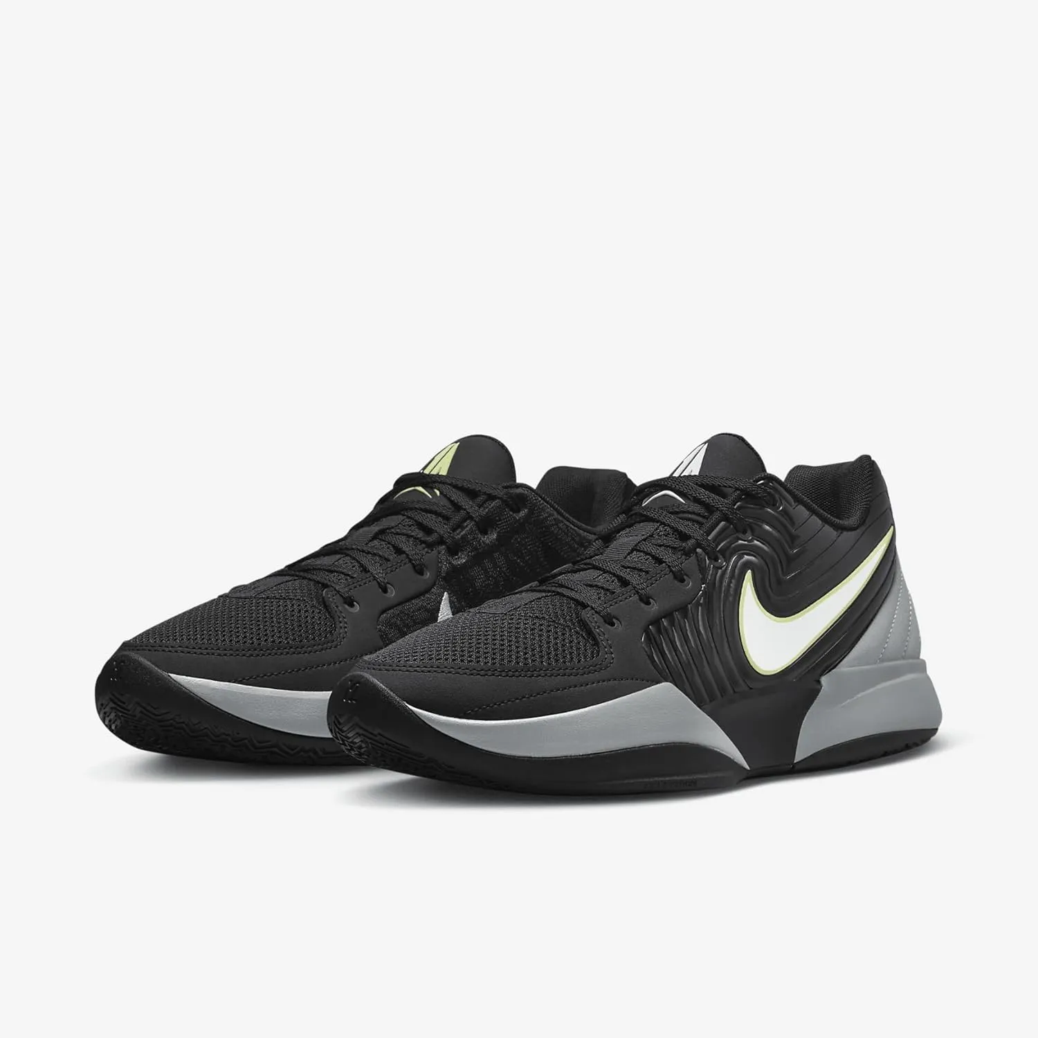 Nike Ja 2 Basketball Shoes (FD7328-001, Black/Light Smoke Grey/Light Lemon Twist/Phantom)