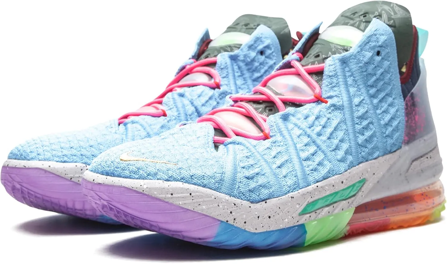 Nike Lebron 18"1 Thru 9" Light Blue Multicolor DM2813-400 Men's Basketball