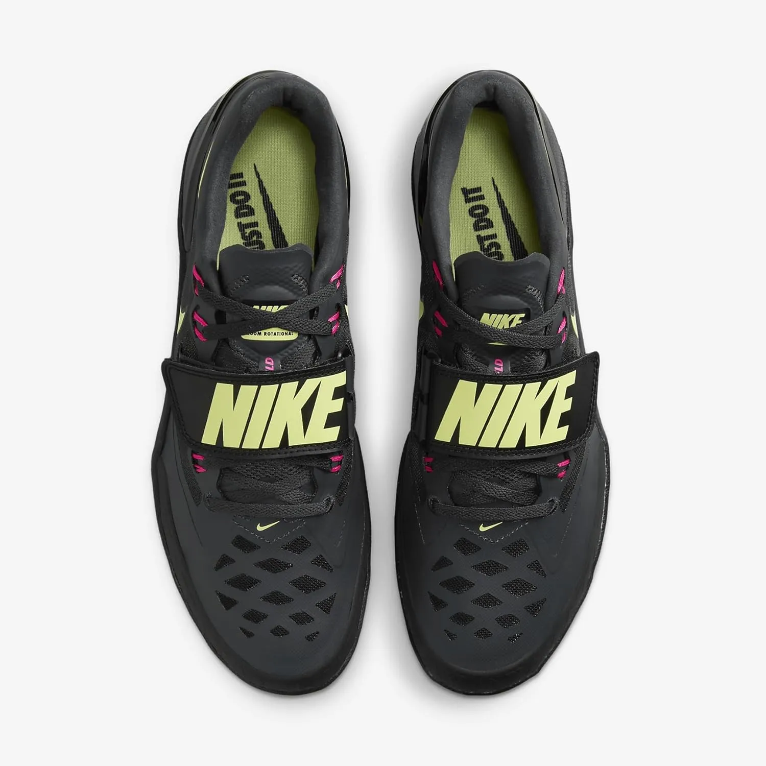 Nike Zoom Rotational 6 Track & Field Throwing Shoes (685131-004, Anthracite/Black/Light Lemon Twist/Fierce Pink)