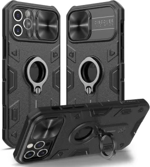 Nillkin iPhone 12 Pro Max Case - CamShield Armor Case with Camera Cover & Kickstand, Military Grade Shockproof Protective Phone Case 6.7 inch, Black
