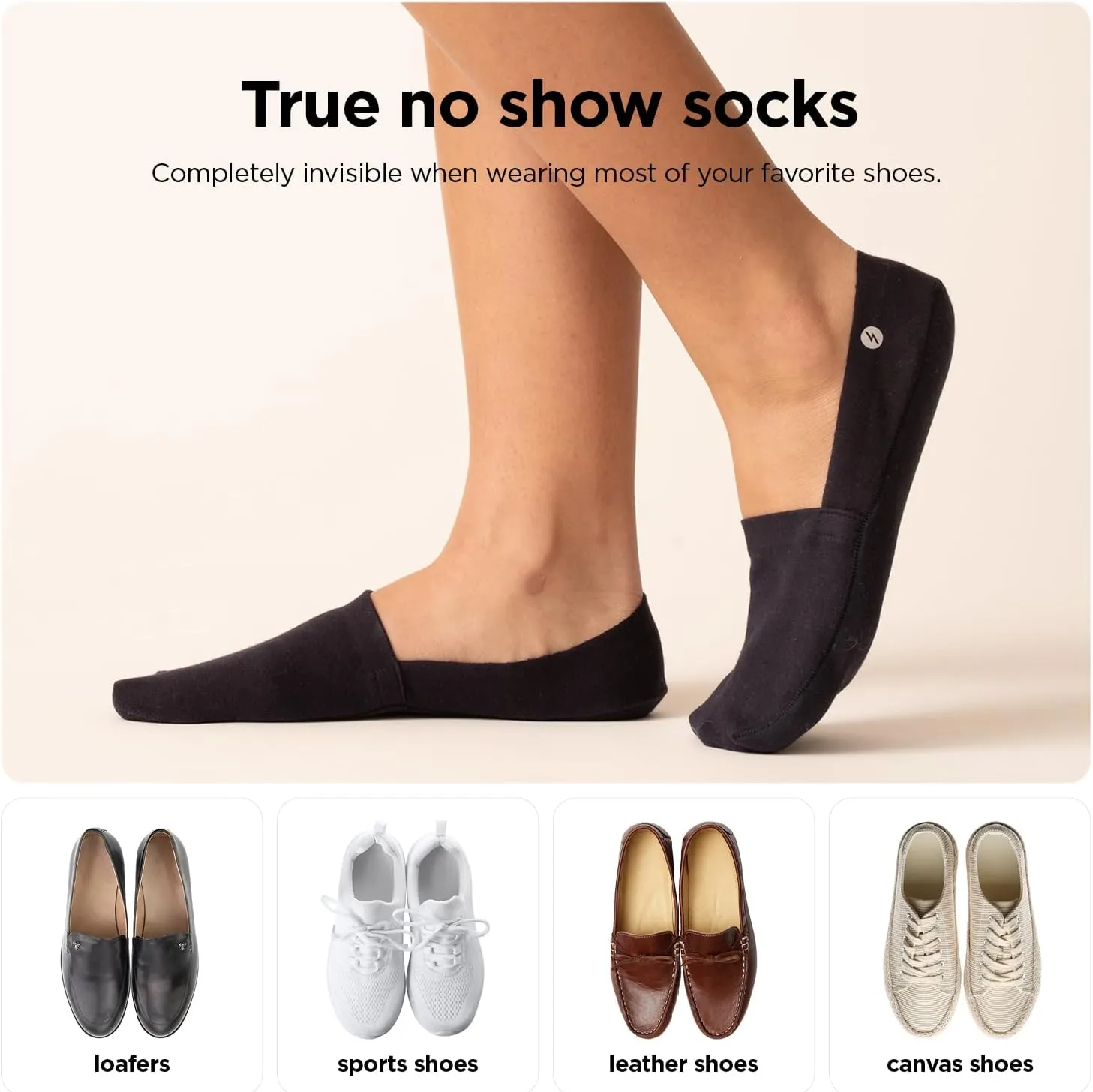 No Show Socks 3 Pairs for Women and Men, Non Slip, Low Cut Liner, Invisible, Loafer, Sneaker, Flats, Boat Socks