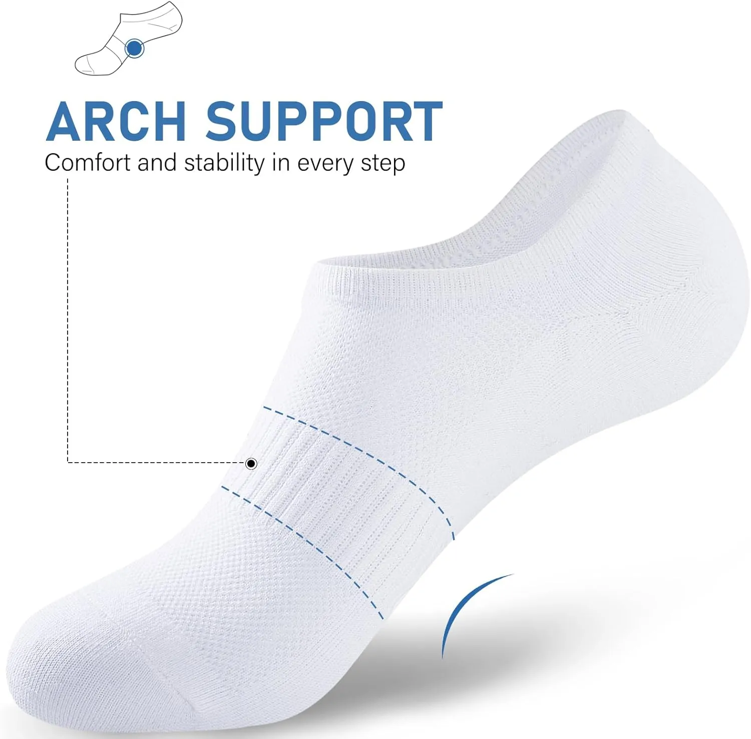 ​No Show Socks Men, 6 Pairs ​Cotton ​Thin Low Cut Ankle Socks, Non Slip Invisible Sock for Loafer Sneakers