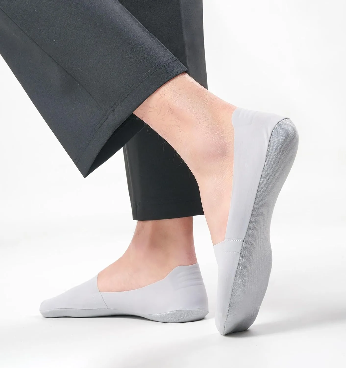 No Show Socks Men Women Nylon Non Slip Low Cut Invisible Liner Footies Thin Silk Socks for Loafers Boat 6 Pairs