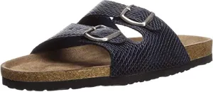 Northside Mariani Two Strap, Cork Footbed Sandals for Women with Waterproof Wet Dry Bag, Size 8 M, Slate Blue