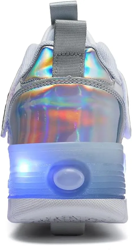 Nsasy Girls Boys Roller Shoes with LED Light Up Wheels Sneakers Kids Roller Skates Shoes for Kids for Children