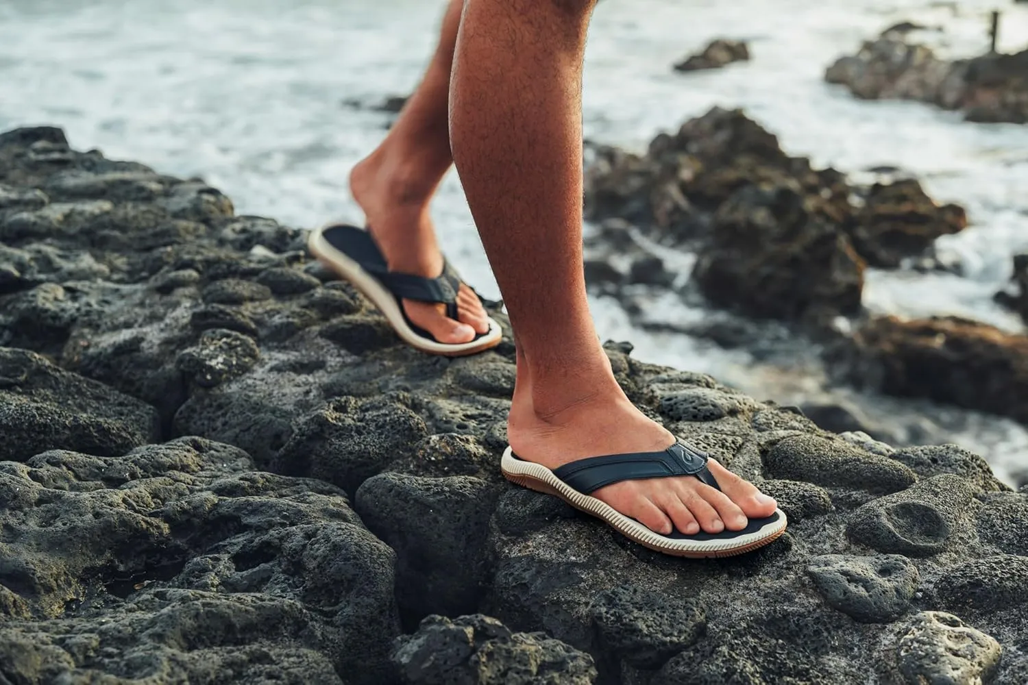 OLUKAI Kukulu Men's Beach Sandal, Water-Friendly Shoe & Wet Grip Soles, All-Day Wear & Comfortable Fit
