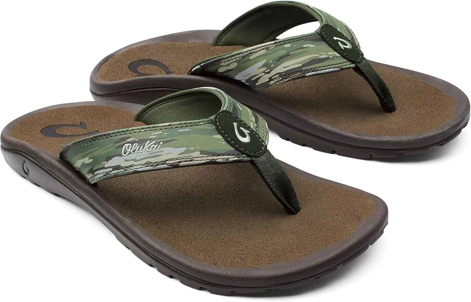 OLUKAI Ohana Pa'i Men's Beach Sandals, Quick-Dry Flip-Flops, Water Resistant & Lightweight, Ultra Comfortable Fit