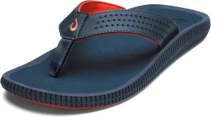 OLUKAI Ulele Men's Beach Sandals, Water Resistant Flip Flops, Arch Support & Comfort Fit, Lightweight & Durable, Enhanced Grip & Traction