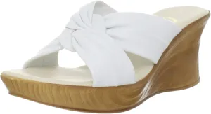 Onex Women's Puffy Wedge Sandal,White,9 M US