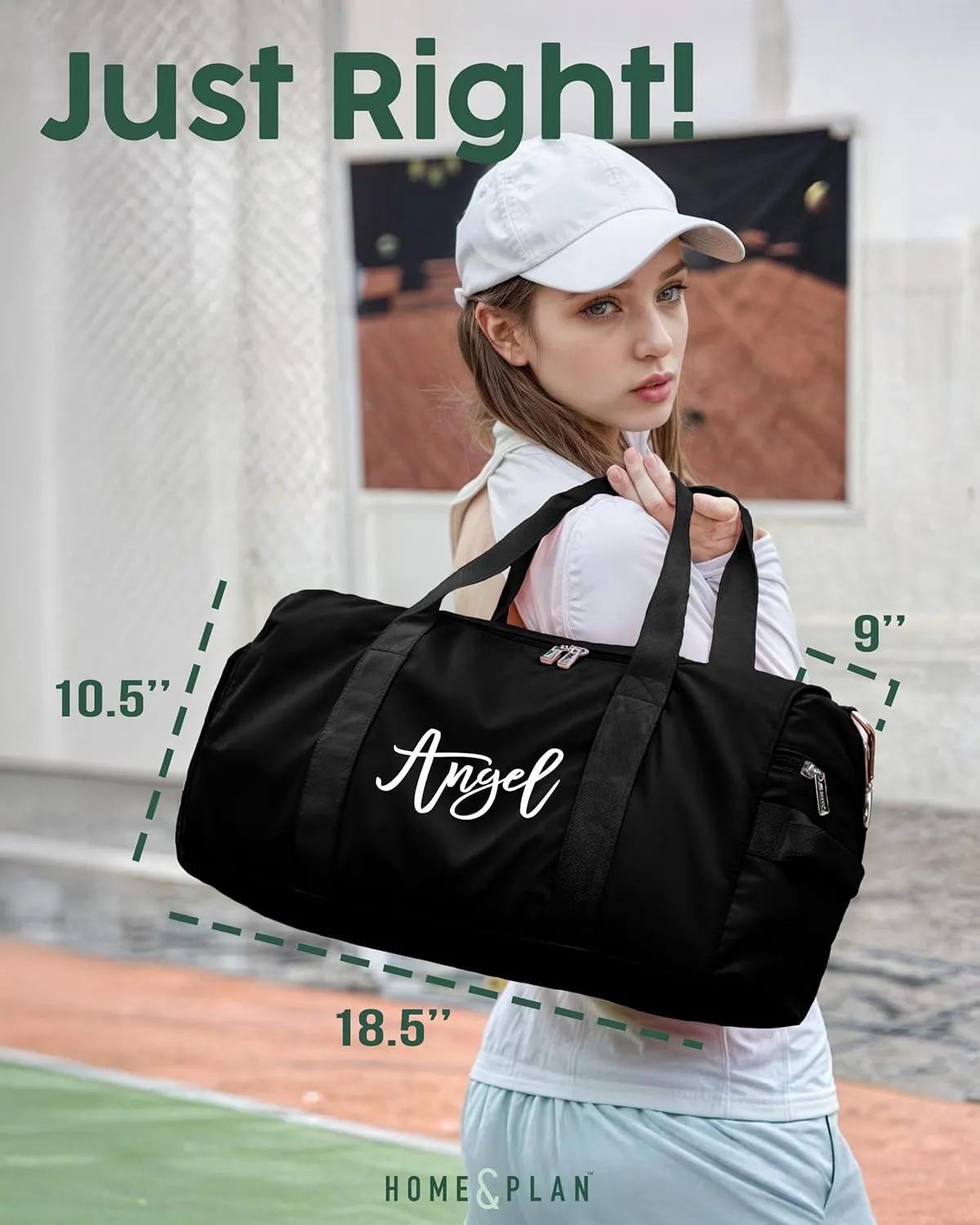Personalized Duffel Bags - Weekender, Overnight Travel Bag with Wet/Dry Pockets & Shoe Compartment - Custom Bridesmaid/Groomsman Gift, Cheerleading Dance Pack, Durable Spacious Gym Tote
