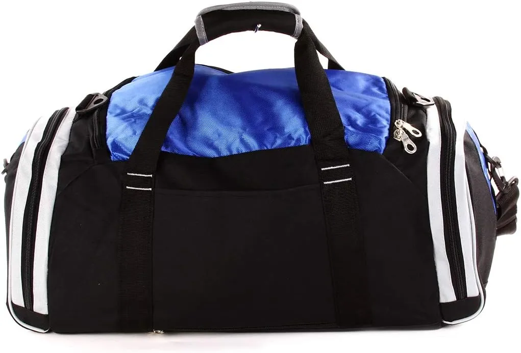 Personalized SportS Duffel Bag With Custom Name & Text - Baseball Blue