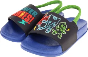 PJ Masks Sandals for Toddlers, Boy's Power Heroes Mis-Match Slide Sandals