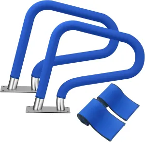 Pool Handrail Covers with Zippers for Inground Swimming Pools Hand Rail Cover, 4-10 ft Non Slip Cool Touch Heat Resistant, Blue, Anti-Slip Swim Pool Railing Ladder Handle Grip 4 Feet 2 Pack