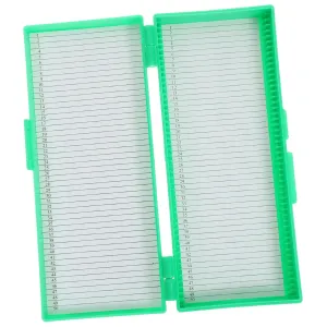 Professional for Microscope Slides 50-Piece Storage Container Line Numbered Paper Lab Accessory
