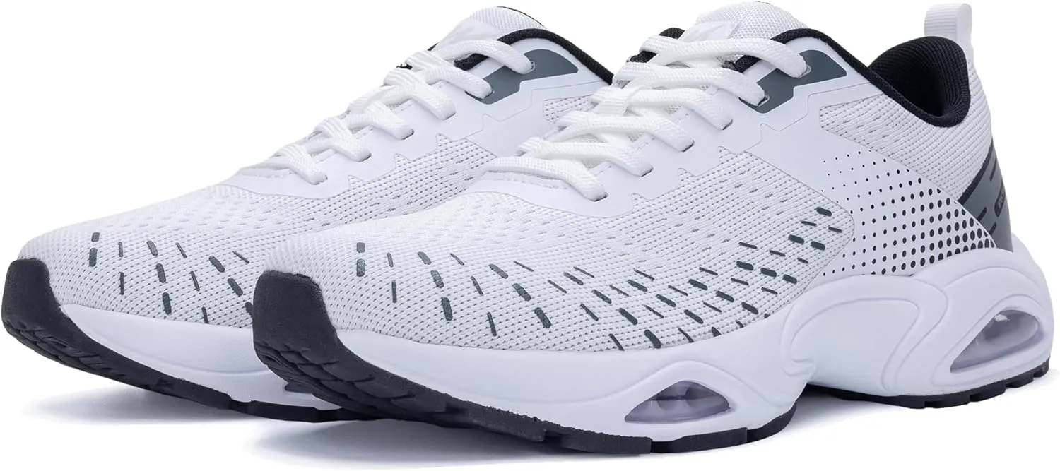 Quseek Mens Athletic Running Shoes Tennis Walking Sneakers Lightweight Breathable for Gym Jogging Sports US 7-13