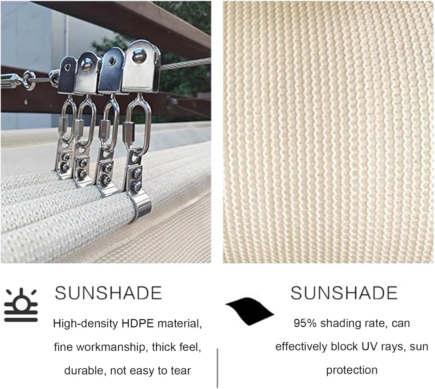 Retractable Wave Shade Sail, Telescopic Canopy Pergola Shade Cover, Proof UV Sun Protection Patio Awning, Slide Hang Down Outdoor Garden Backyard Deck Roof Shelter(Blue)
