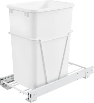 Rev-A-Shelf 35 Qrt Pull-Out Waste Container, Standard, White