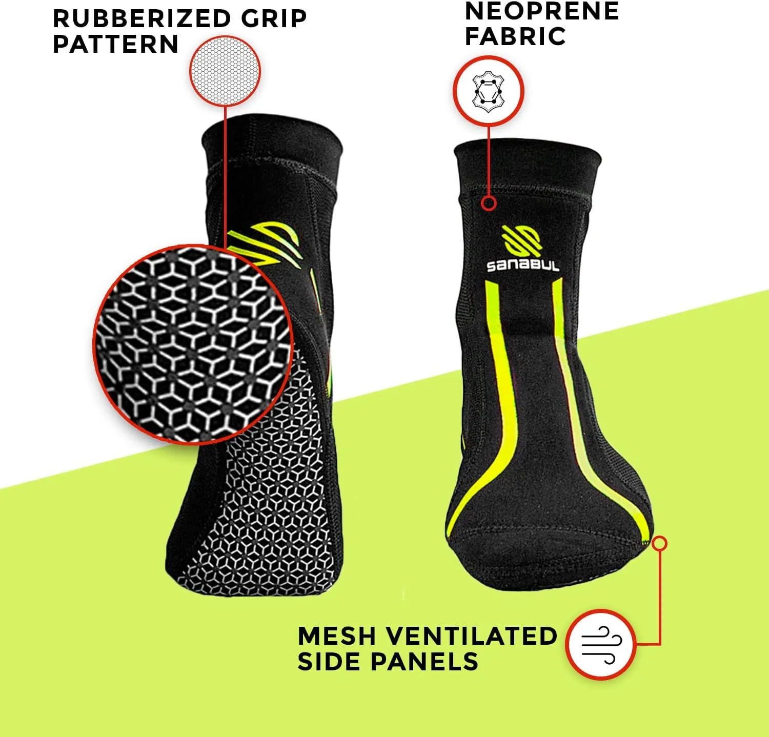 Sanabul Foot Grip Socks for Men & Women MMA Kickboxing Grappling Wrestling Pilates Yoga Non Slip