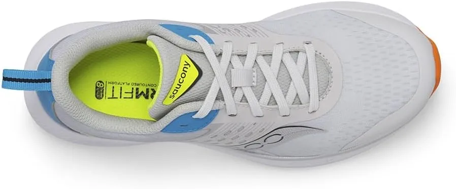 Saucony Ride Kidz Sneaker, Grey/Blue/Citron, 6.5 US Unisex Big Kid