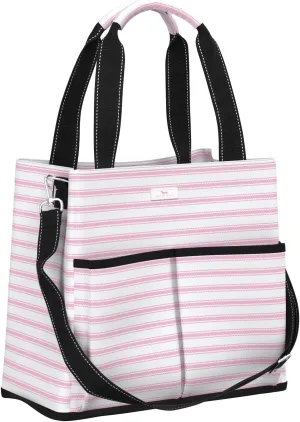 SCOUT Baby On Board Travel Baby Bag, Handbag For Women, Coated Cotton Fabric, Removable & Adjustable Crossbody Strap, Compartments For Stroller Organizer, Tote Bag, Zipper Pockets, Pink, Medium
