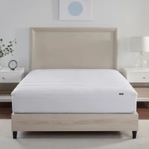 Serta Power Chill Cooling King Mattress Pad, Elastic Fitted Mattress Protector, Soft and Breathable Pillow Top Cover, 18" Deep Pockets for Secure Fit, Machine Washable, White