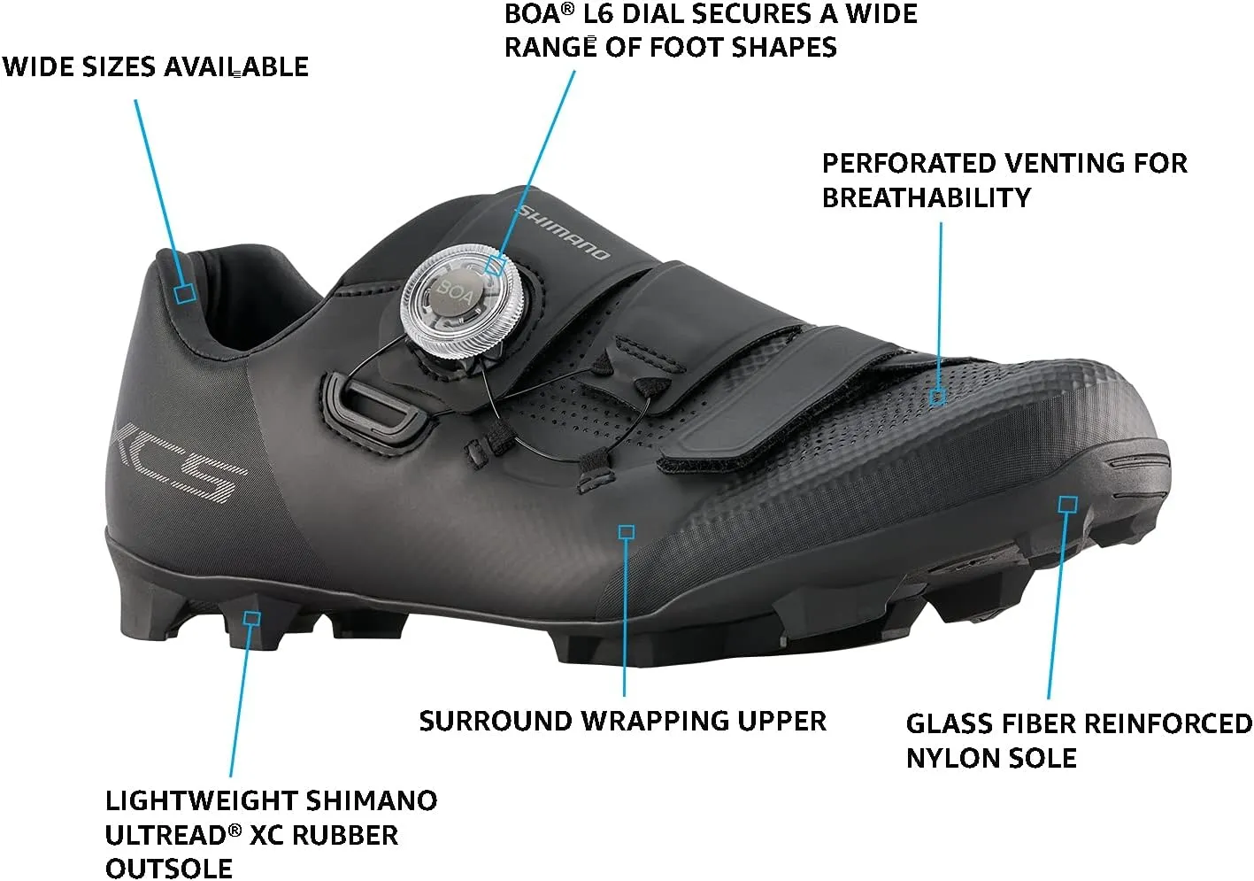 SHIMANO SH-XC502 High-Performance Men's XC Cycling Shoe