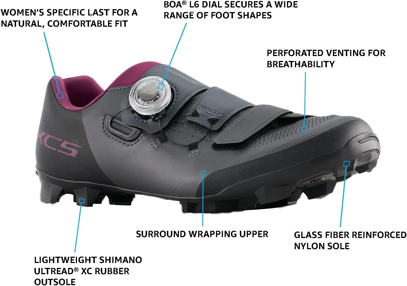 SHIMANO SH-XC502W High-Performance Women’s XC Cycling Shoe