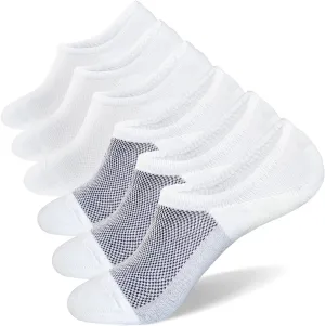 SIXDAYSOX No Show Socks for Men 6/8 pack Cotton Thin Low Cut Non Slip for Loafer Flats Sneakers 5-8/9-11/12-15