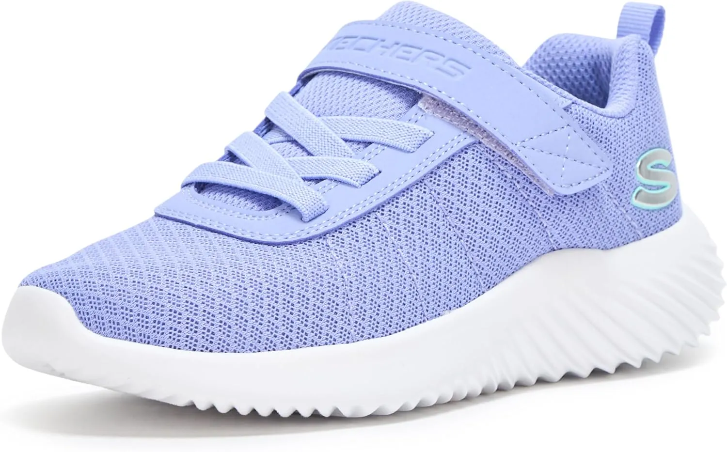 SKECHERS Girls Bounder-Cool Cruise Sneaker, Periwinkle, 13 Little Kid