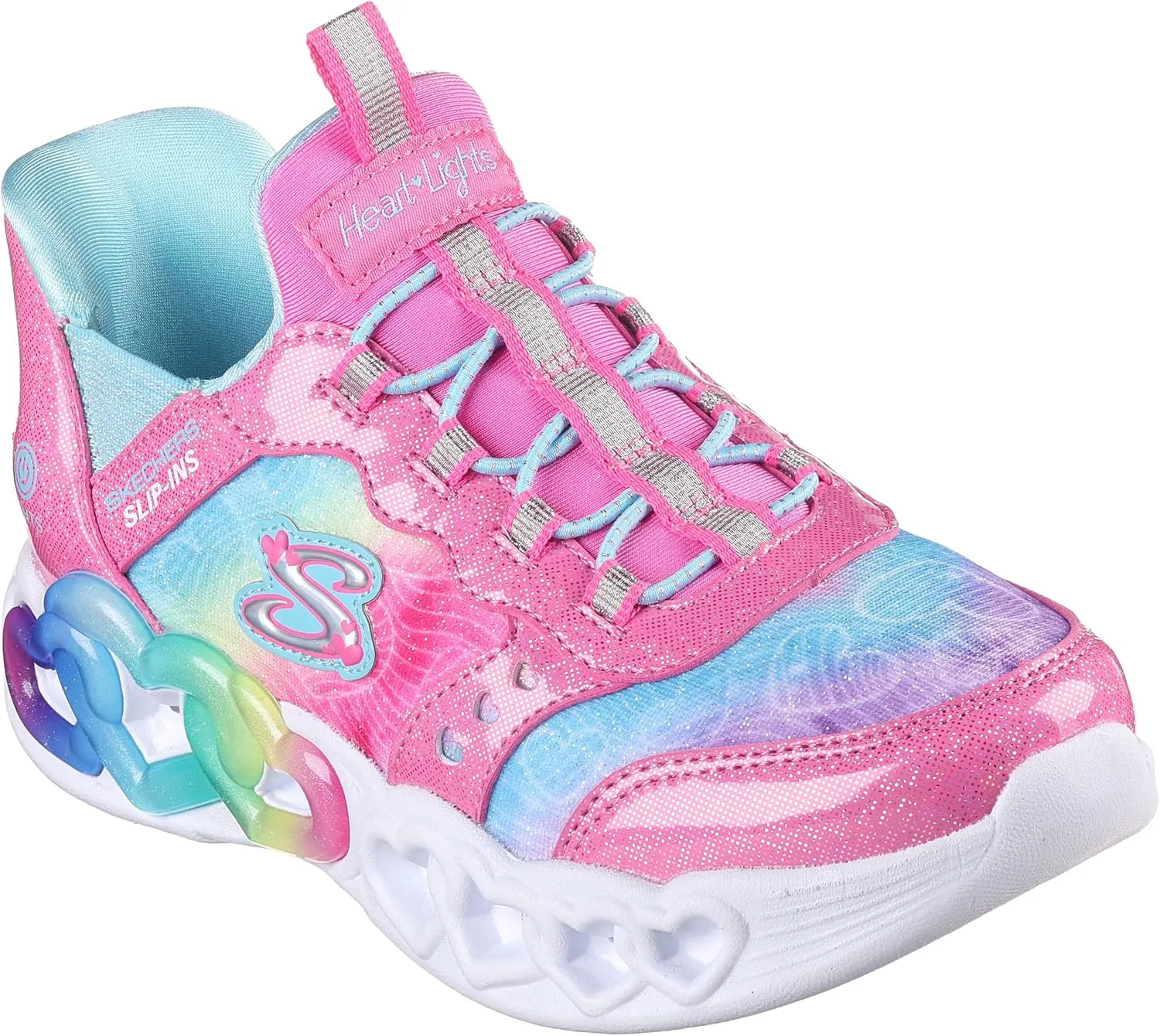 Skechers Girl's Infinite Heart Lights-Eternal Shimmer Sneaker