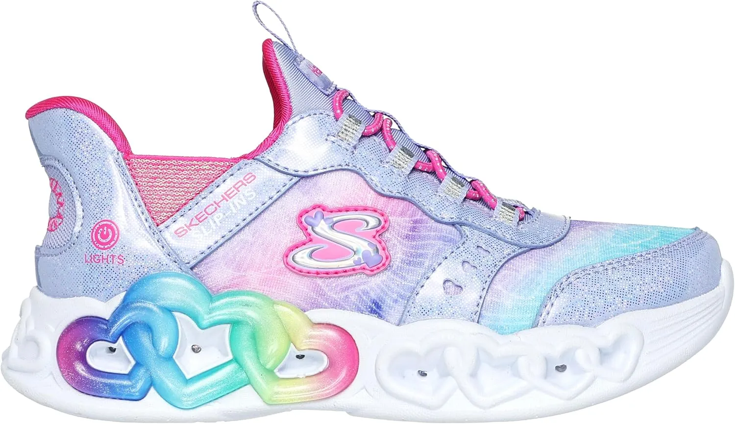 Skechers Girl's Infinite Heart Lights-Eternal Shimmer Sneaker