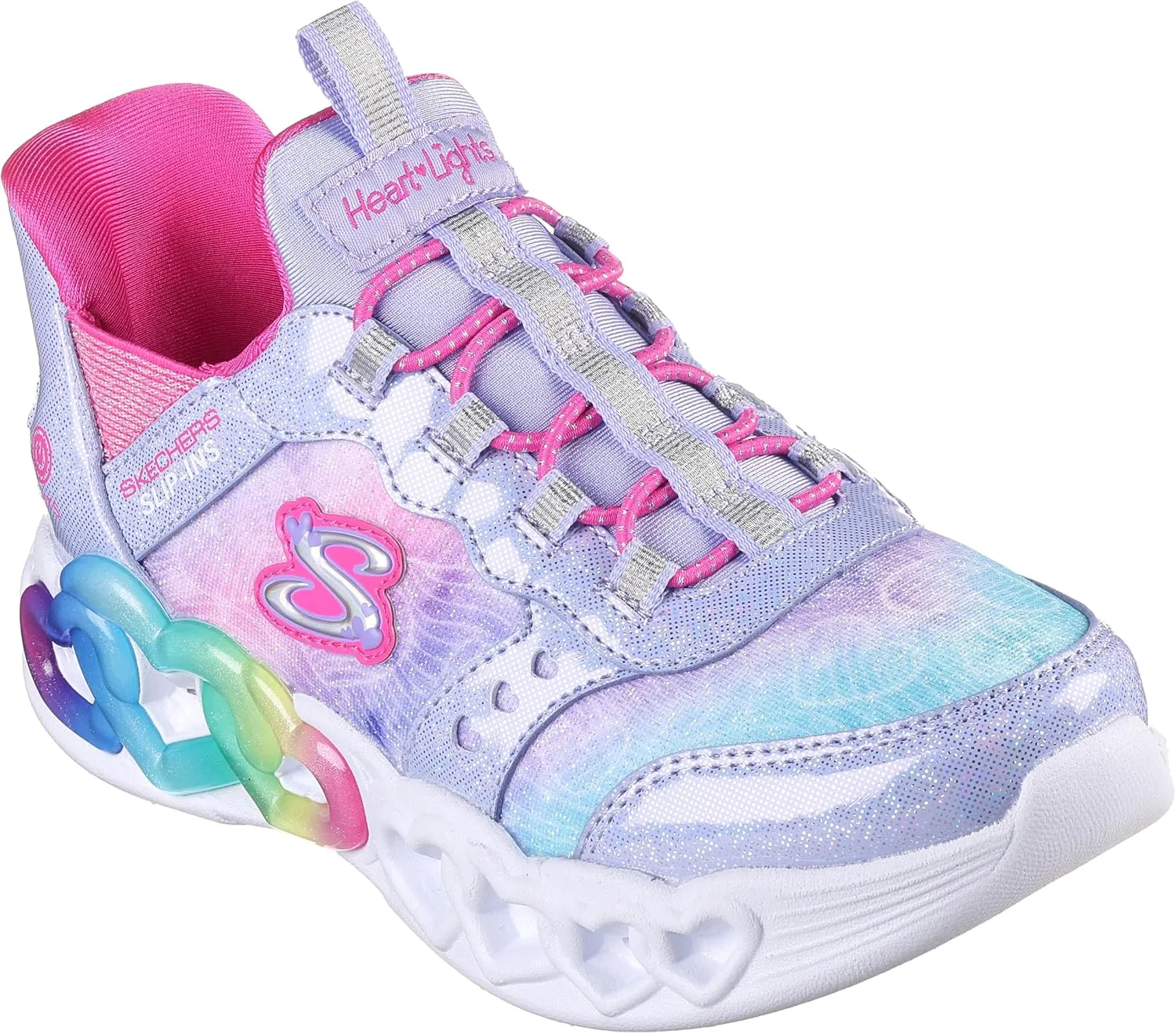 Skechers Girl's Infinite Heart Lights-Eternal Shimmer Sneaker