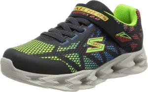 Skechers Skech Fast Sneaker, Black/White, 13.5 US Unisex Little Kid
