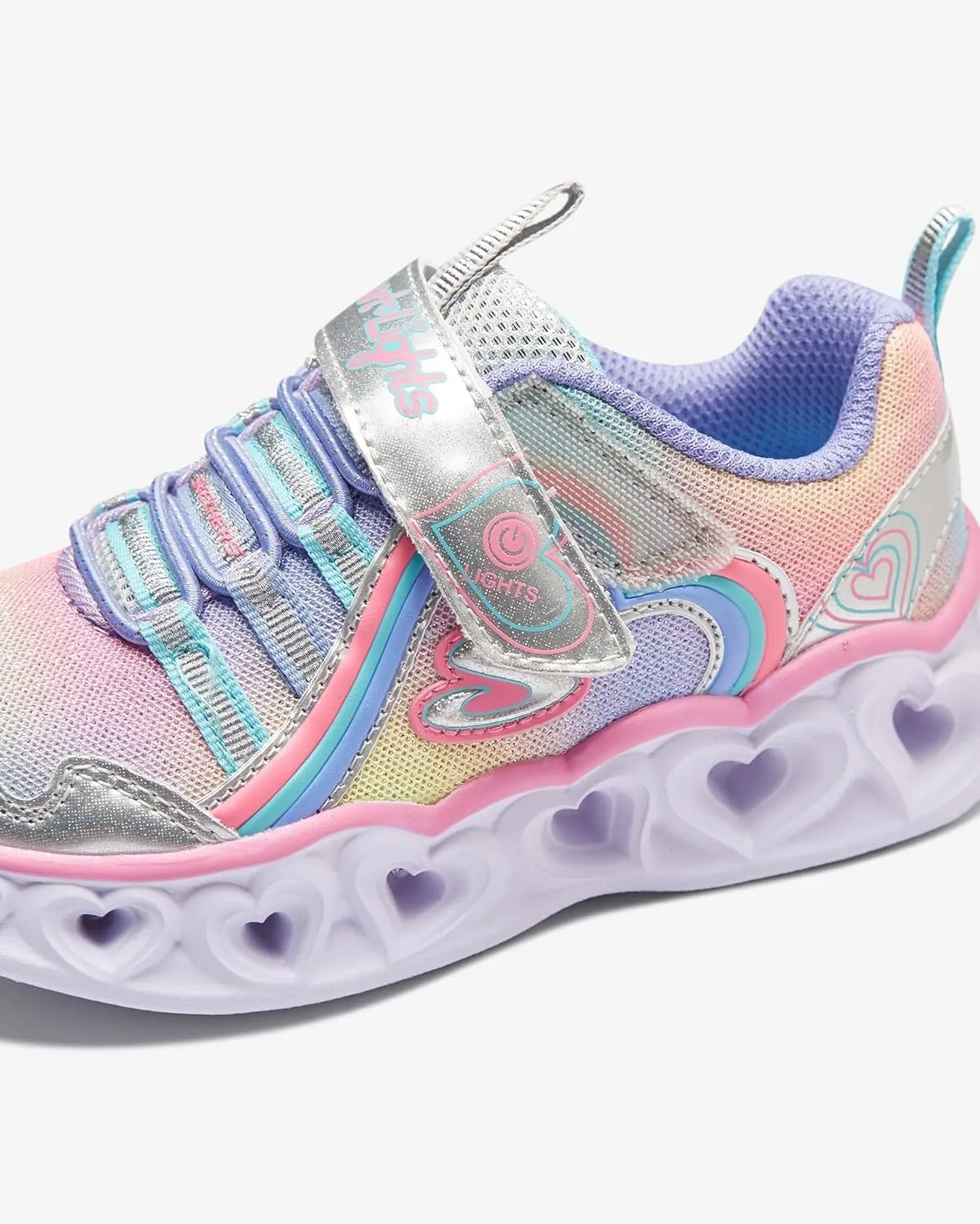 Skechers Unisex-Child Heart Lights-Rainbow Lux Sneaker