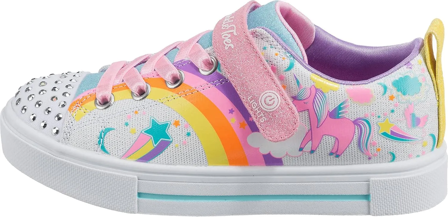 Skechers Unisex-Child Twinkle Sparks-Heather Char Sneaker