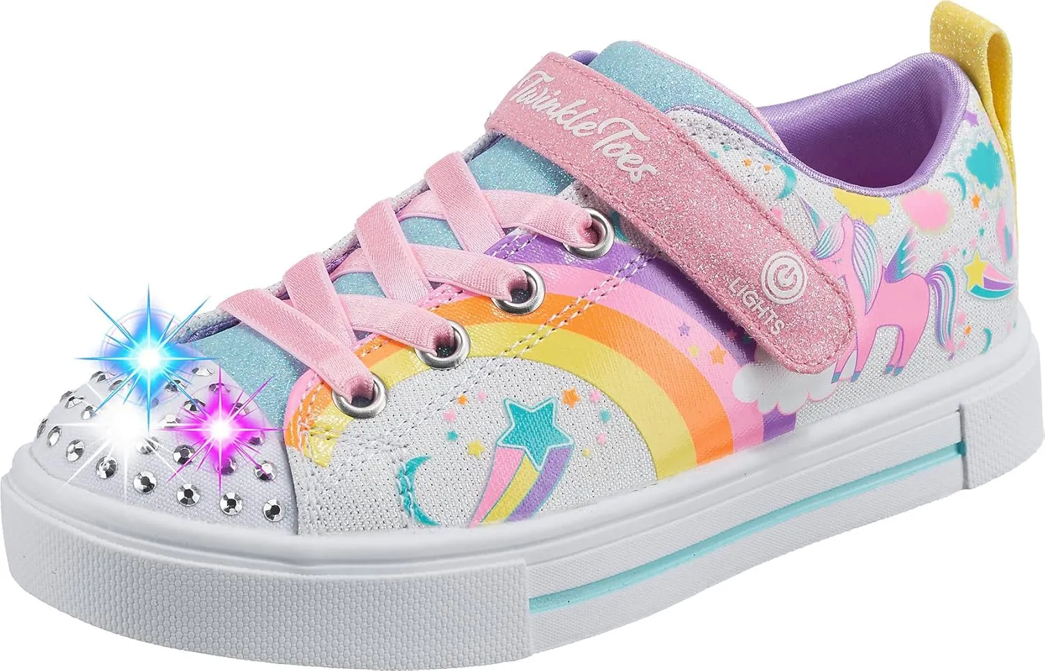 Skechers Unisex-Child Twinkle Sparks-Heather Char Sneaker