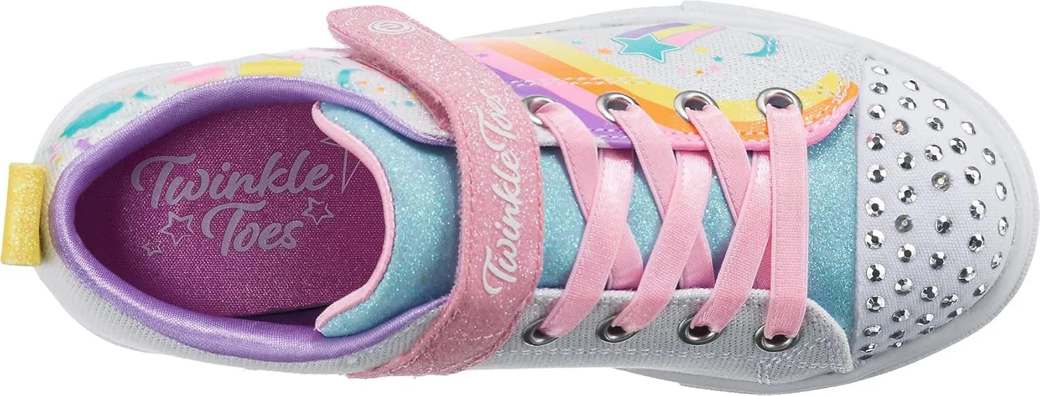 Skechers Unisex-Child Twinkle Sparks-Heather Char Sneaker