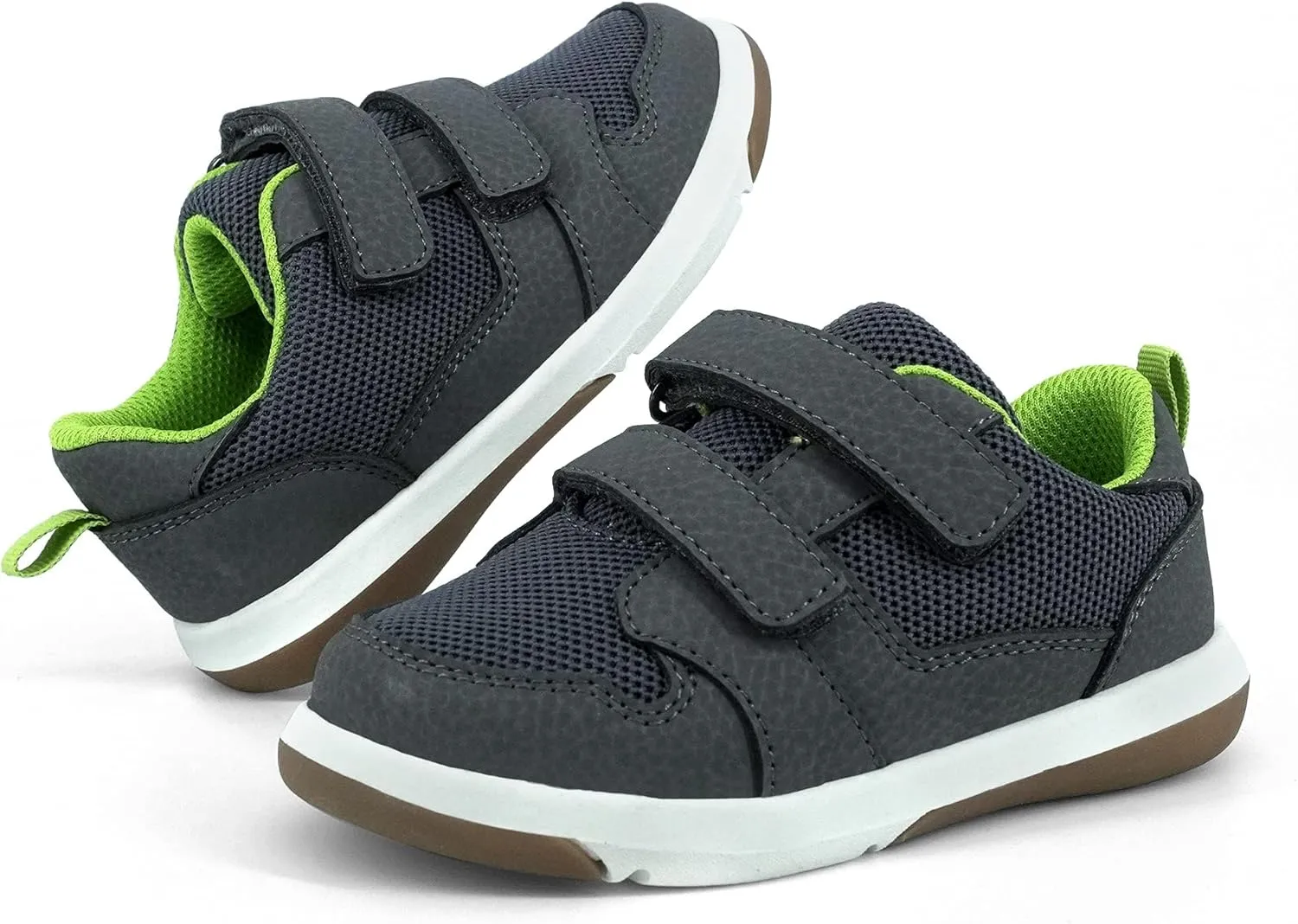 SKYWHEEL Toddler Boys Girls Tennis Shoes Kids Slip On Barefoot Shoes Wide Casual Walking Running Sneakers for Little Kids