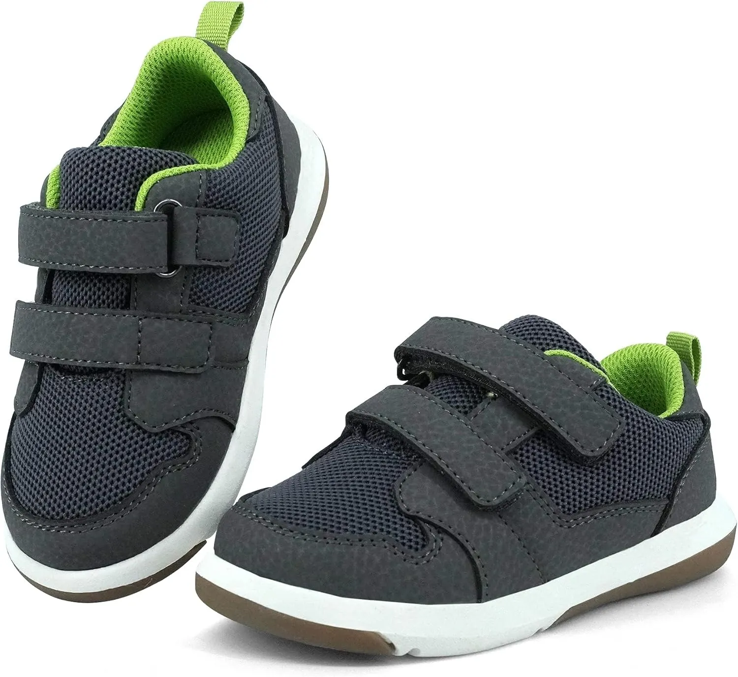 SKYWHEEL Toddler Boys Girls Tennis Shoes Kids Slip On Barefoot Shoes Wide Casual Walking Running Sneakers for Little Kids