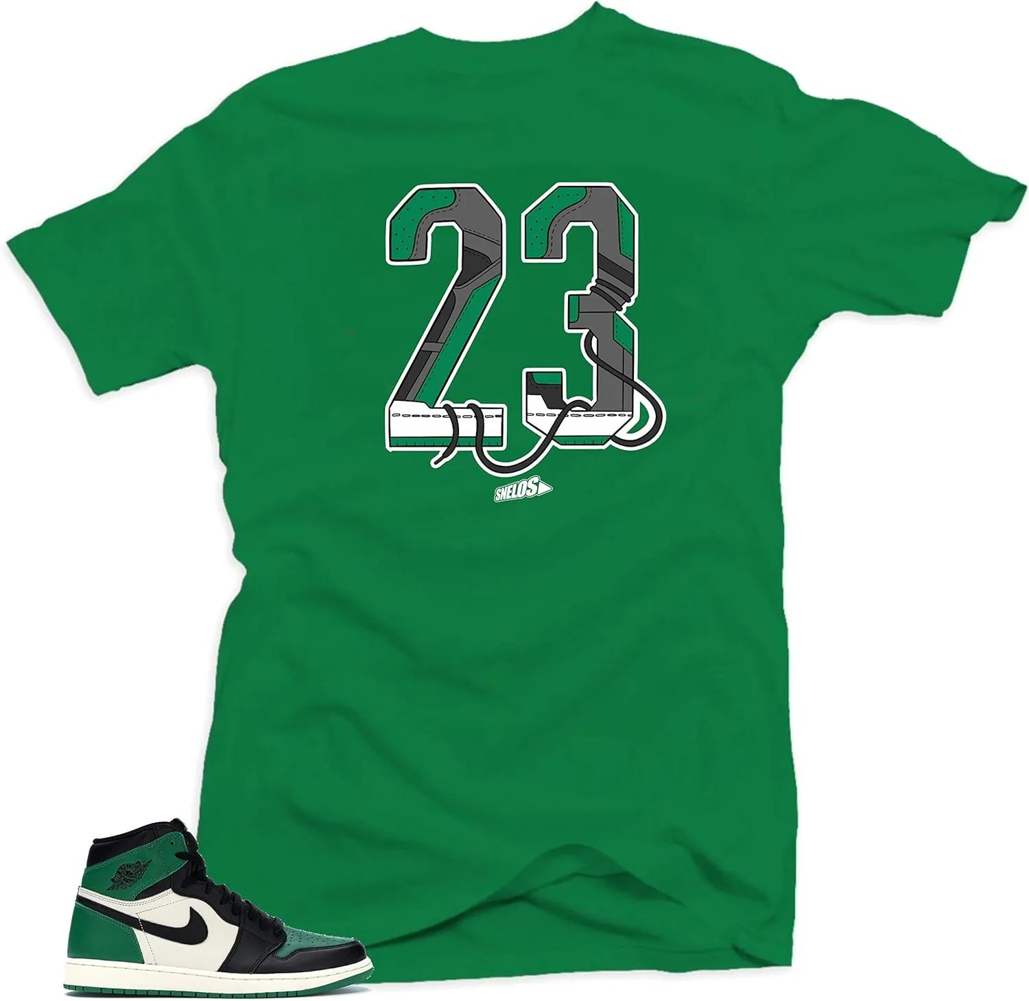 SNELOS Shirt to Match Jordan Retro 1 Pine Green 2020 Match Sneaker tee