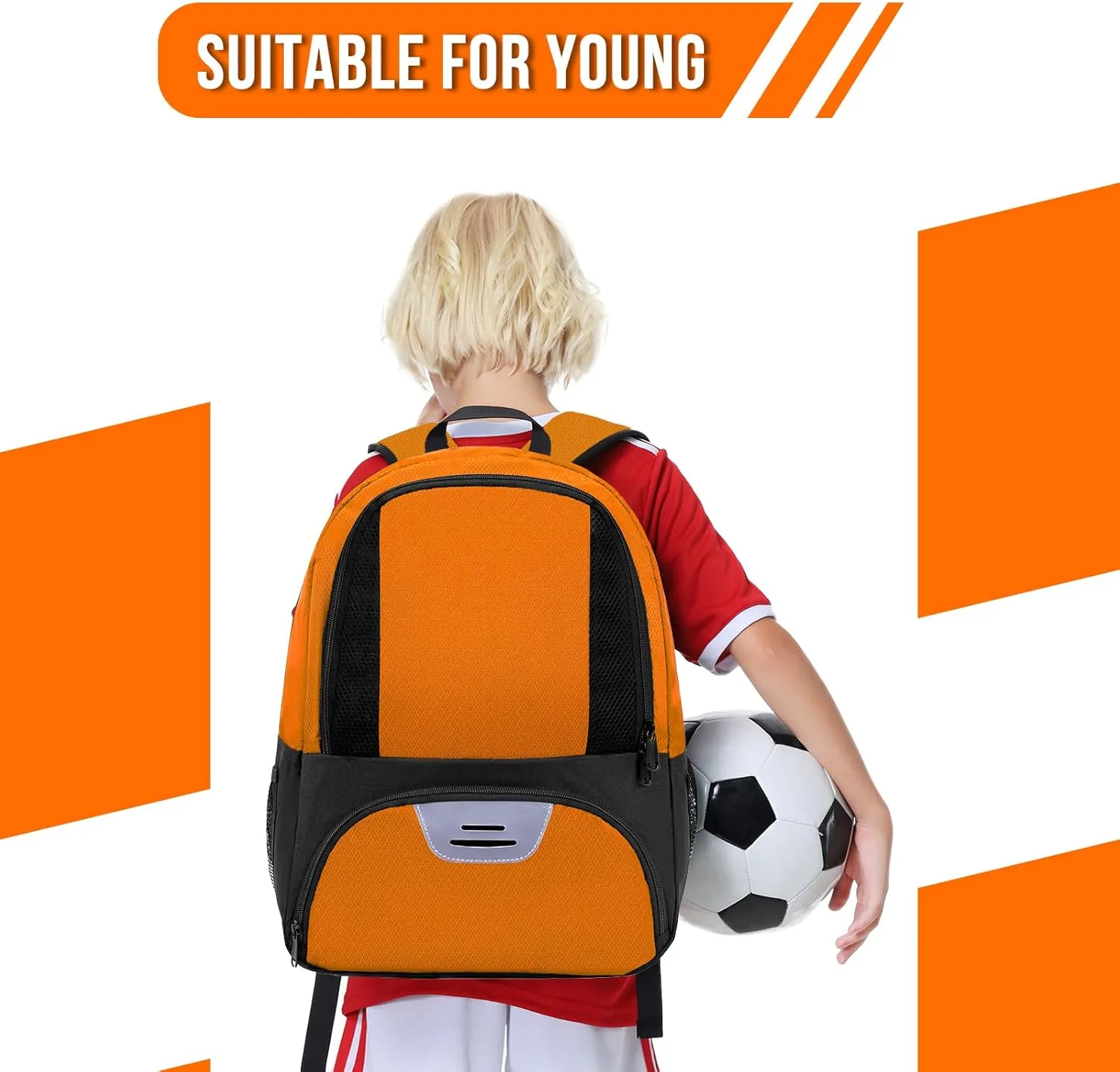 Soccer Bag,Youth Soccer Backpack, Football Volleyball Basketball Backpack fo,Sport Equipment Bags with Shoe compartment